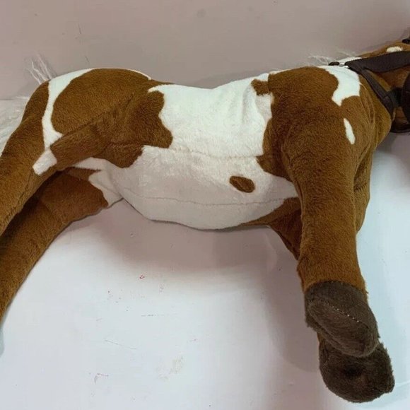 Adventure Planet 19” Standing American Paint Horse Plush Brown Bendable Legs - Picture 6 of 7